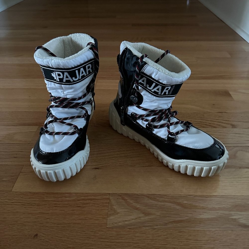 PAJAR Canada MAVORA Black and White Winter Sneaker Boot Size 5-5.5